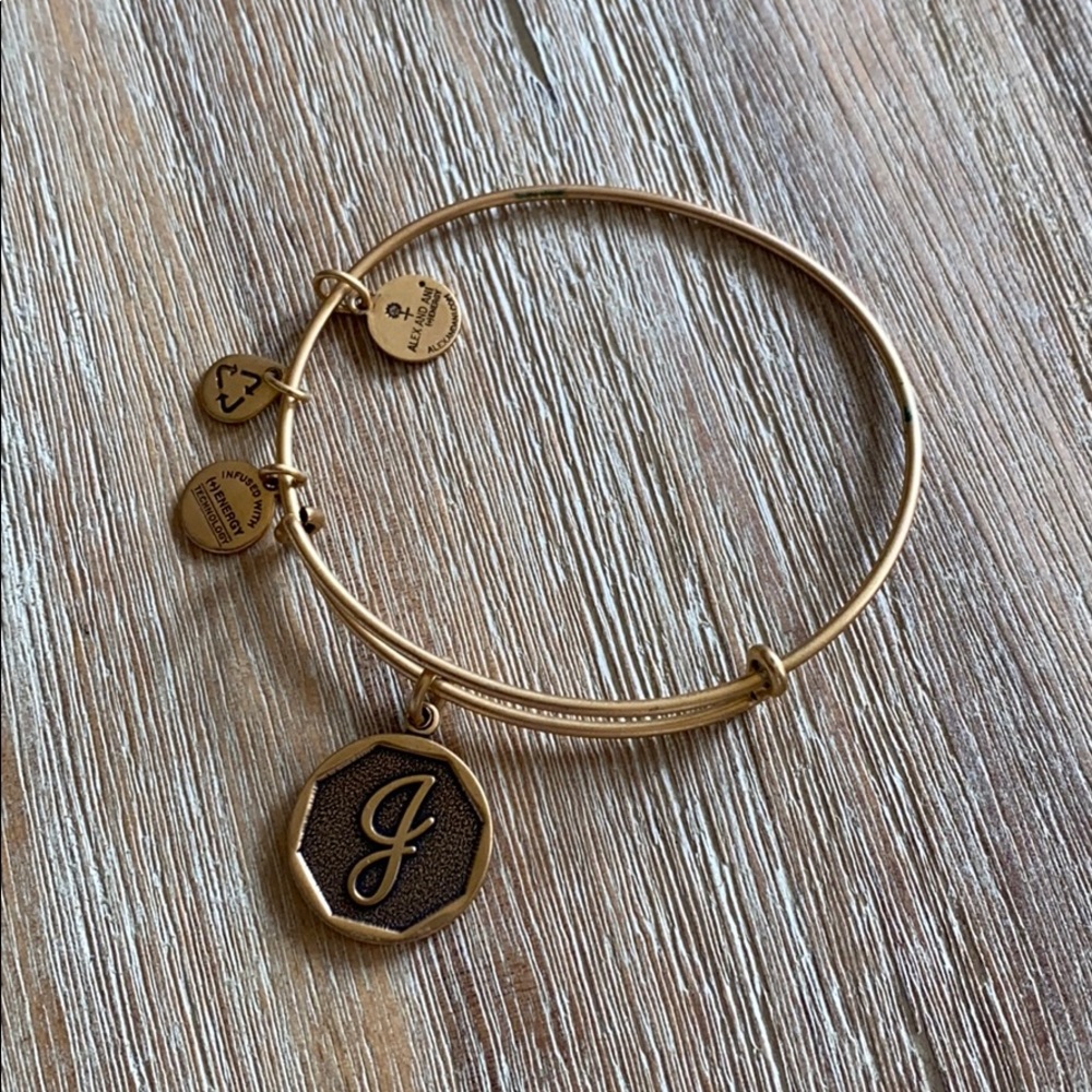 Alex & Ani “J” Charm Bracelet